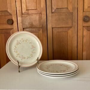 Vintage Hearthside Chantilly Fleur de Bois Salad/Dessert Plates, Set of 4